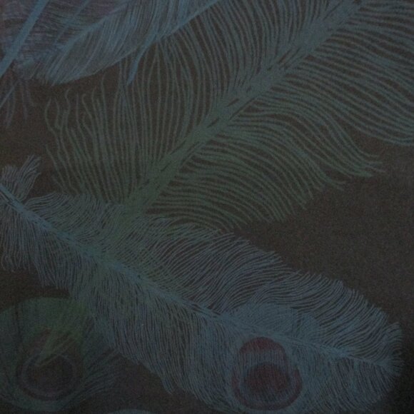 Investments top unique teal & navy velvety swirls, (see the back) size L - Picture 7 of 7